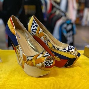 Lovely People Fabric Platform Wedges